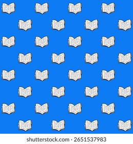 Dibujado a mano Libros Vector Patrón sin fisuras