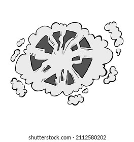 Hand Drawn Boom Cloud Design Stock Vector (Royalty Free) 2112580202 ...