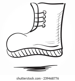 Hand drawn boot illustration