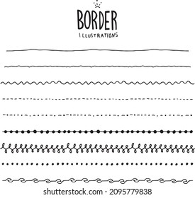 paquete de ilustraciones de borde dibujado a mano