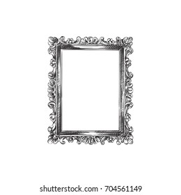 Hand Drawn Border Sketch Symbol. Vector Empty Element In Trendy Style.