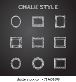 Hand Drawn Border Sketches Set. Collection Of Square, Wallpaper, Collage And Other Sketch Elements.