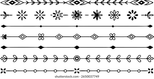 Hand drawn borders and decorative elements