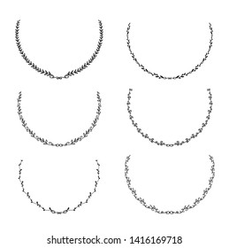 Hand Drawn Borders Elements Set Collection, floral Swirl ornament Vector