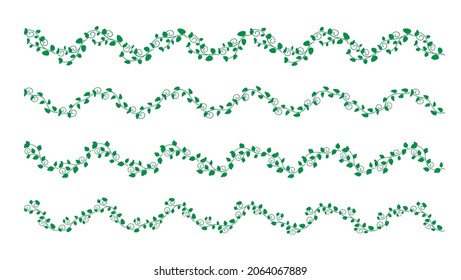 Hand Drawn Borders Elements Set Collection, floral Swirl ornament Vector