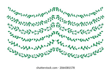 Hand Drawn Borders Elements Set Collection, floral Swirl ornament Vector