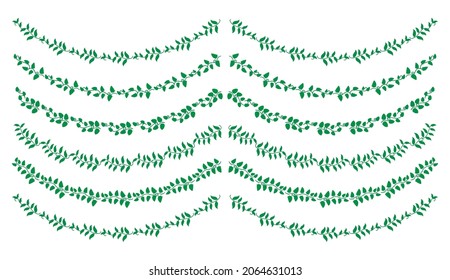 Hand Drawn Borders Elements Set Collection, floral Swirl ornament Vector