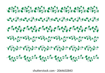 Hand Drawn Borders Elements Set Collection, floral Swirl ornament Vector
