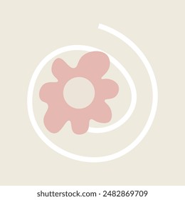Hand Drawn Botanical Chic Bohemian Shape Vector Element