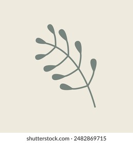 Dibujado a mano Botánico Chic Bohemian Forma Elemento de Vector