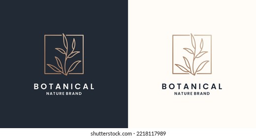 Hand Drawn Botanical Logo Design Template