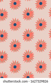 Hand drawn botanical pattern. Botanical wallpaper. Colorful vector.