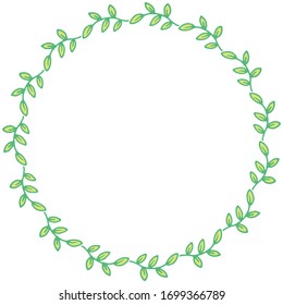 Marco mural botánico dibujado a mano aislado sobre fondo blanco. Ilustración de estilo Doodle. Elementos para decorar tarjetas de felicitación, invitaciones de boda, banners, logotipos, materiales impresos.
