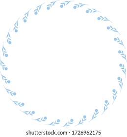 Marco de correa botánica dibujado a mano aislado sobre fondo blanco. Ilustración del estilo Doodle. Elementos personalizados para tarjetas de felicitación de decoración, invitaciones a bodas, banners, logotipos, materiales impresos.
