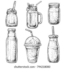 smoothie clip art black and white