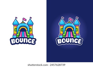 Hand drawn bounce house logo