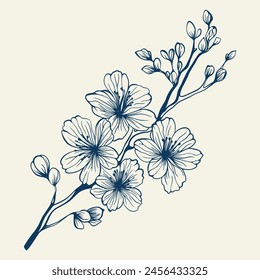 Ramo dibujado a mano con flores y hojas. Vector lineal monocromo elegante arreglo floral en estilo vintage, diseño de tatuajes, libro para colorear, decoración de bodas.