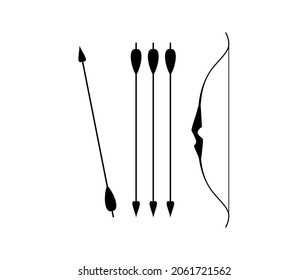 Hand drawn of Bow and arrow, vector illustration
