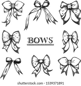 Hand Drawn Bow Fashion Gifts Fashoin Stock Vector (Royalty Free ...