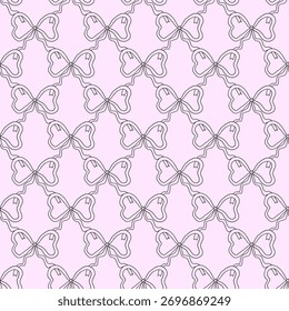 Hand Drawn Bow Knot Seamless Pattern