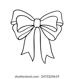 Dibujado a mano arcos elemento doodle. lápiz lápiz dibujo bocetos de decorativos de cumpleaños de cintas de vacaciones aisladas sobre fondo blanco. Ilustración del símbolo de la decoración de la celebración de boda.