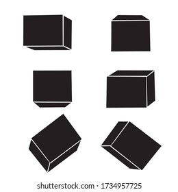 maquillaje de caja a mano. Cajas de empaque en blanco, vista de perspectiva de cubo y doodle de simulación de paquetes de productos
