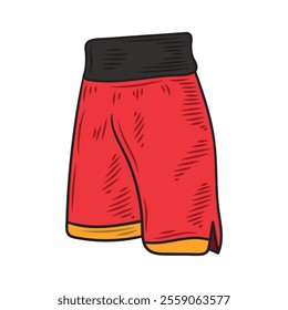 Hand Drawn Boxing Club Illustration Colored - Pants
