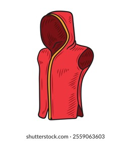 Hand Drawn Boxing Club Illustration Colored - Hoodie