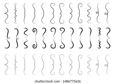 Hand drawn brace bracket or curly brackets icons. Set of vintage text parenthesis vector symbols isolated