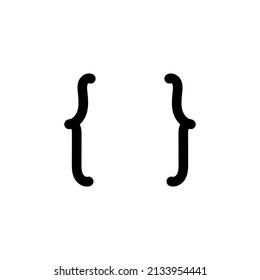 Hand drawn braces or curly brackets vector illustration