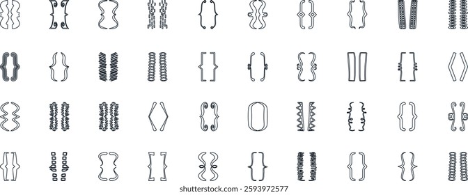 Hand drawn bracket, parenthesis element.