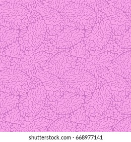 Hand Drawn Brain Seamless Pattern Background. Vector Illustration