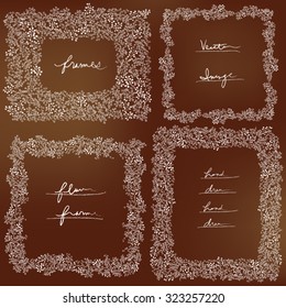 hand drawn branch frames