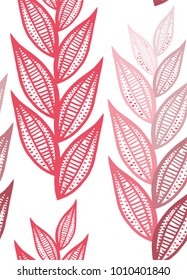 Hand Drawn Branches Seamless Pattern vector