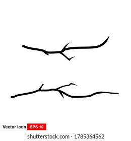 Old Dry Bare Tree Branches Set Stock Vector (Royalty Free) 1362195869