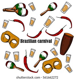 Hand drawn Brazilian Carnival element