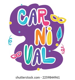 hand drawn brazilian carnival, vector illustration.