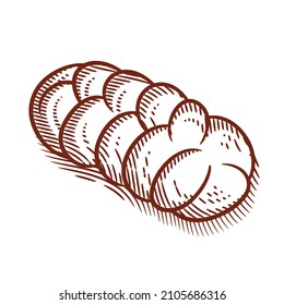 Hand drawn bread and bakery vector illustration line art black and white