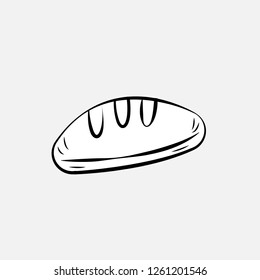 hand drawn bread icon template design