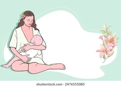 Hand drawn breastmilk vector illustration.