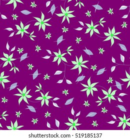 Hand drawn bright seamless floral pattern with small pretty flowers and leaves made with soft pastel light colors on contrast background Elegant retro ornament for fabric, textile, wallpaper, wrapping
