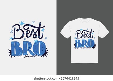 hand drawn bro lettering t shirt design