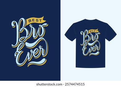 hand drawn bro lettering t-shirt design design