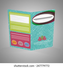 Hand drawn brochure design template