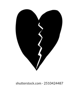 hand drawn broken heart illustration doodle drawing tattoo