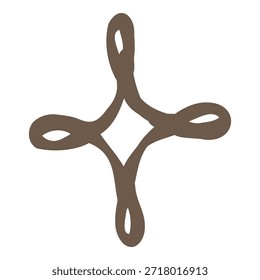 Ilustración de forma de acento Abstractas marrón dibujado a mano