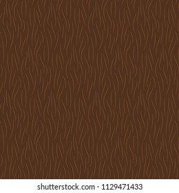 Hand drawn brown animal fur texture seamless pattern. Vector illustration.