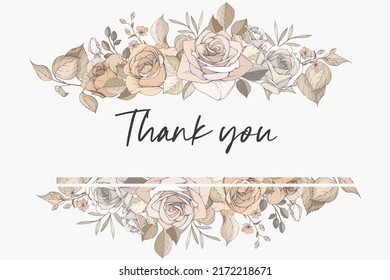 diseño de fondo floral marrón dibujado a mano