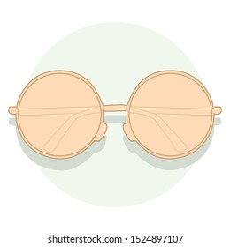 Hand drawn brown sunglasses over with style vector doodle design illustrations.