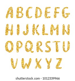 Hand drawn brush alphabet. Sans-serif handwritten font